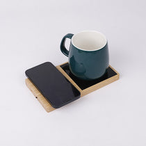 2 in 1 Bamboo Wireless charger Cup Warmer