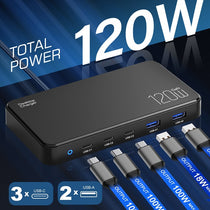 120W 5 IN 1 Desktop Fast Charger