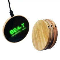 Bamboo Light-up LOGO Wireless Charging Pad