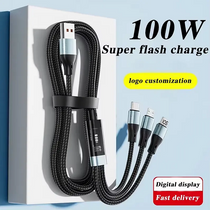 Digital Display 100W Fast charging 3 in 1 USB Cable