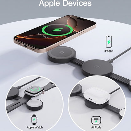 3 in 1 Foldable Wireless Charging Pad: