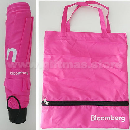 Bloomberg Mini Umbrella with foldable zip pouch