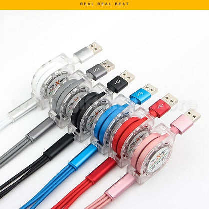 3 in 1 Retractable USB Charging Cable