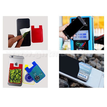 Smart Phone Card Holder with removable Screen Cleaner