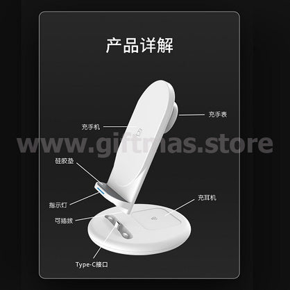 3 in 1 Wireless Charger (15W) Phone Stand