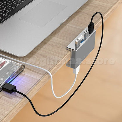 USB Hub in Clip Design Aluminum Alloy & USB 3.0