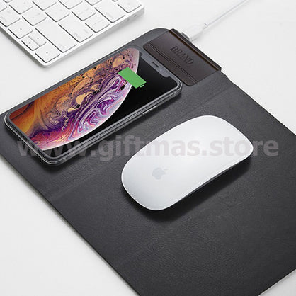 Light up LOGO Foldable Wireless Charger Mouse Pad