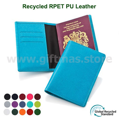Recycled RPET PU Leather Passport Holder
