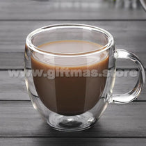 Double Wall Coffee Glass Mug