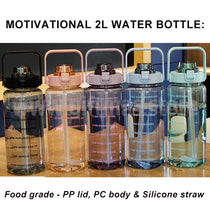 MOTIVATIONAL 2L WATER BOTTLE: