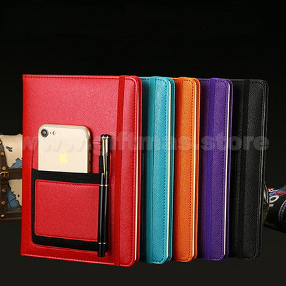 A5 PU Notebook (with phone pouch on cover)