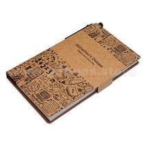 Kraft Paper cover Memo Notepad with Ball Pen