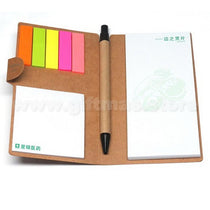 Kraft Paper cover Memo Notepad with Ball Pen