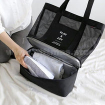 Beach Tote Bag with Cooler zip Base