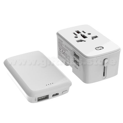Multi-functional Travel Adaptor with Wireless Power Bank Charger