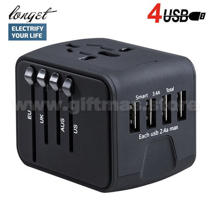 Universal Travel Adaptor (with 4 USB ports & 2.4A fast charge)